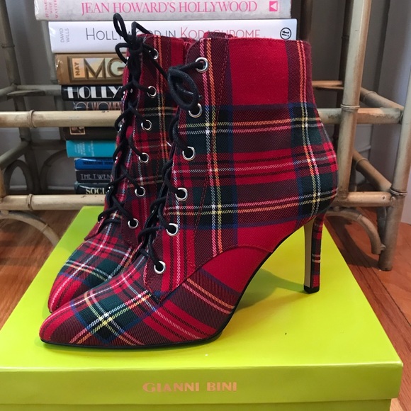 **Not For Sale**Christmas Plaid Tartan Boots Boots 8.5 - Picture 3 of 10